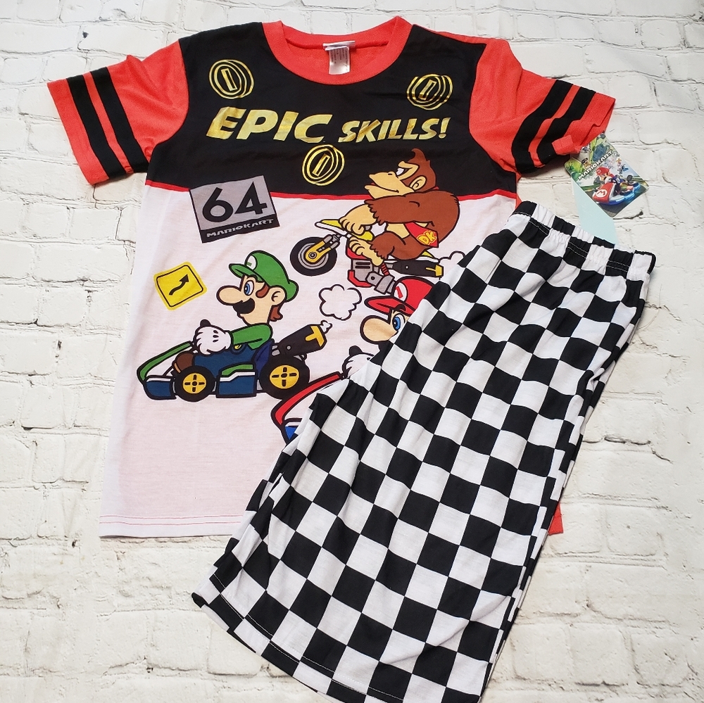 Mariokart Boy's pajamas set. Christmas gift.